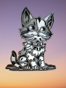 Kitten woodscape art